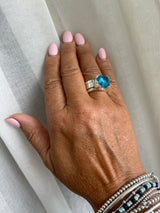 Trio Ring Swiss Blue Topaz FREE SHIPPING